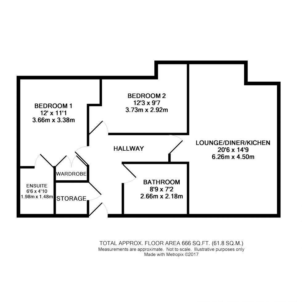 Floorplan for Lauriston Close, Manchester