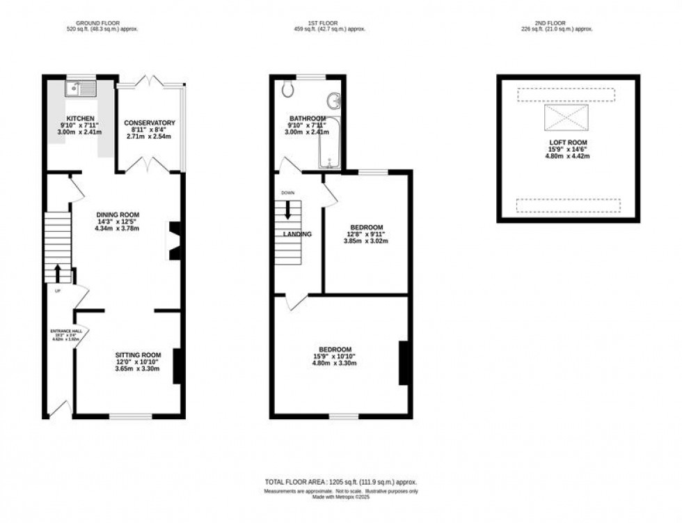 Floorplan for Macclesfield Road, Whaley Bridge, High Peak