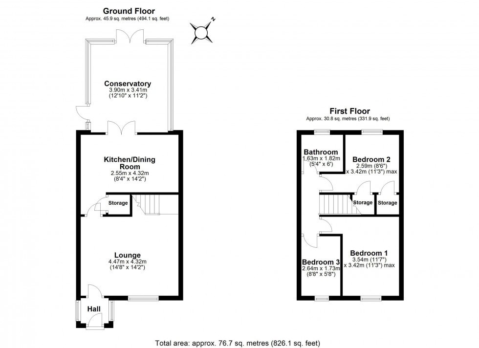 Floorplan for Wayford Close, Frodsham