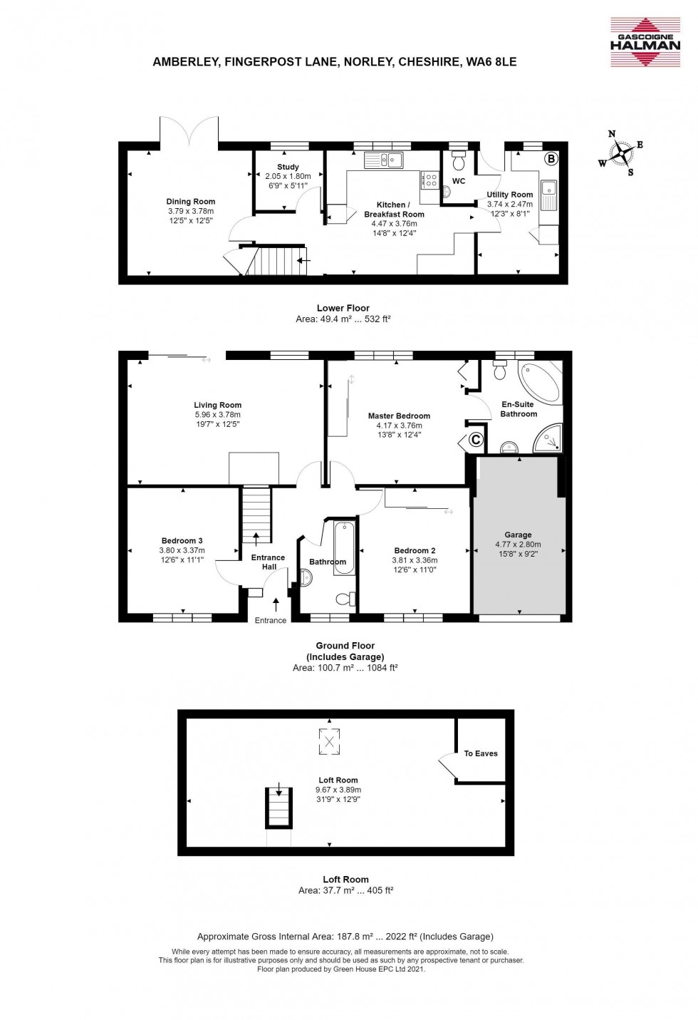 Floorplan for Fingerpost Lane, Norley