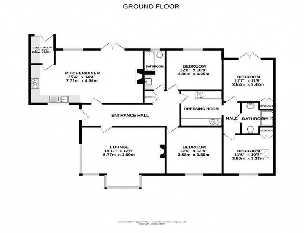 Floorplan for Rowton Grange Road, Chapel-En-Le-Frith