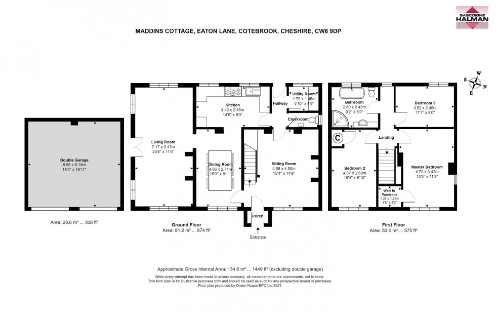 Floorplan for Eaton Lane, Cotebrook, Tarporley