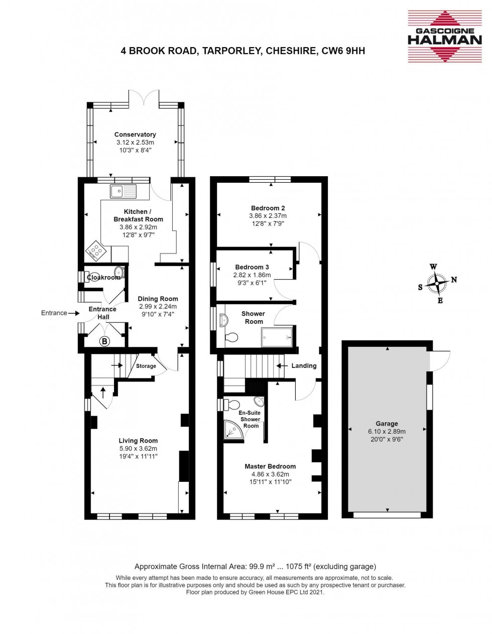 Floorplan for Brook Road, Tarporley