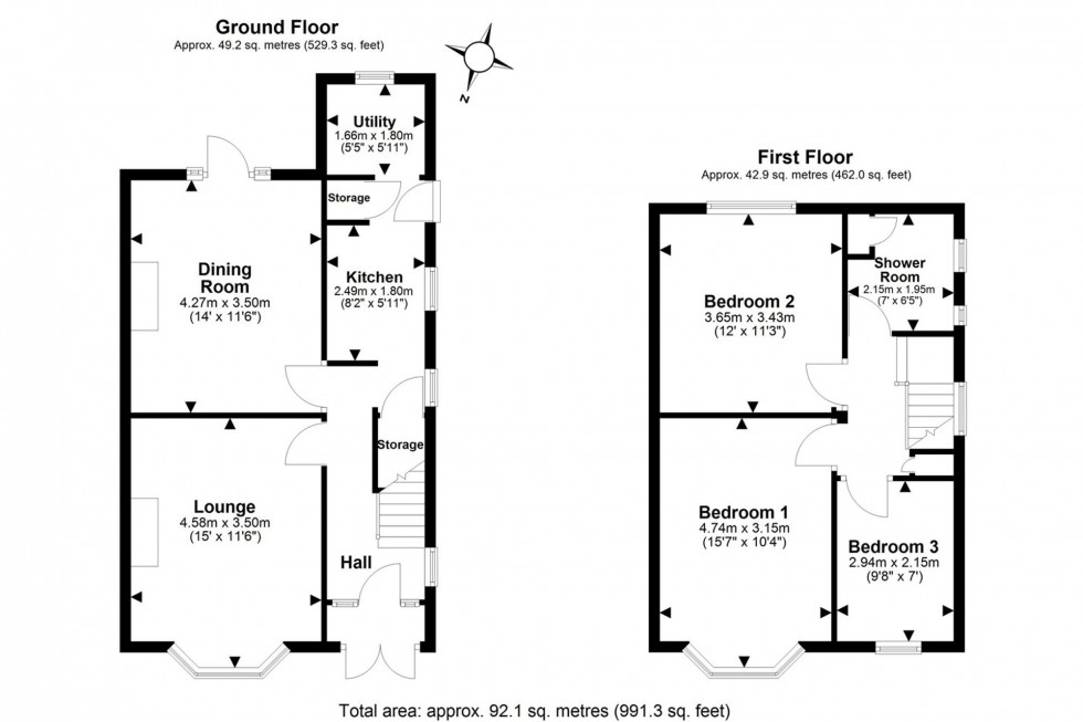 Floorplan for Victoria Road, Runcorn, WA7