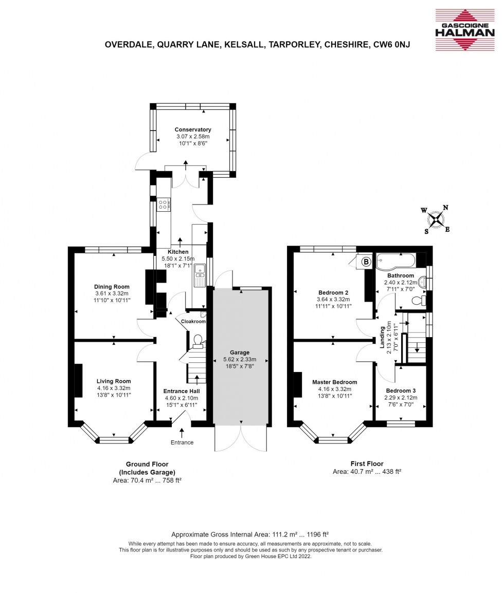 Floorplan for Quarry Lane, Kelsall, Tarporley