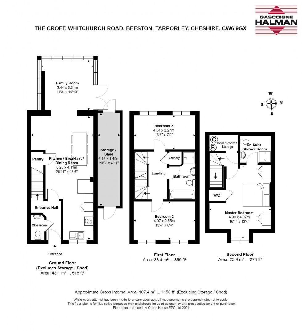 Floorplan for Whitchurch Road, Beeston, Tarporley