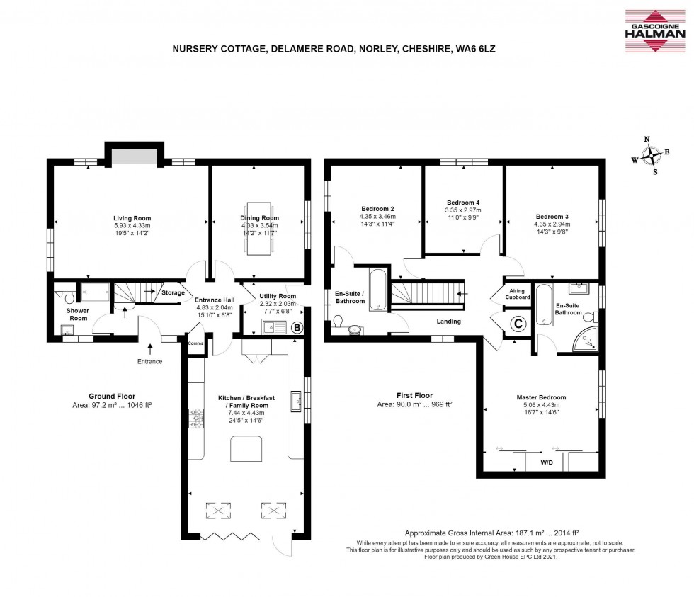 Floorplan for Delamere Road, Norley