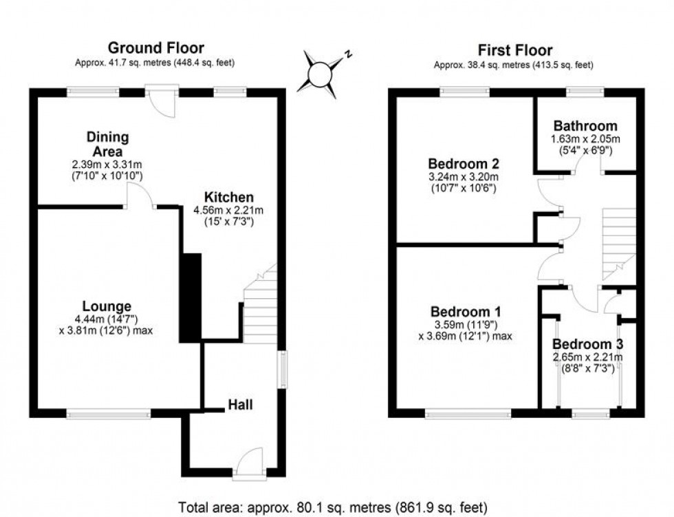 Floorplan for Bramley Walk, Helsby, Frodsham