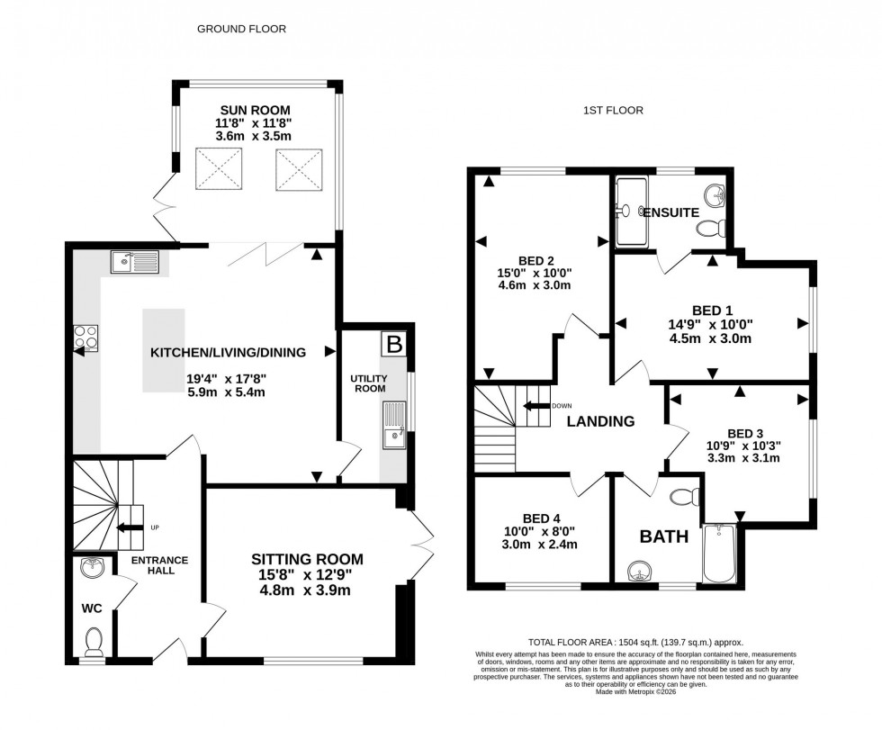 Floorplan for Clay Lane, Hale, WA15