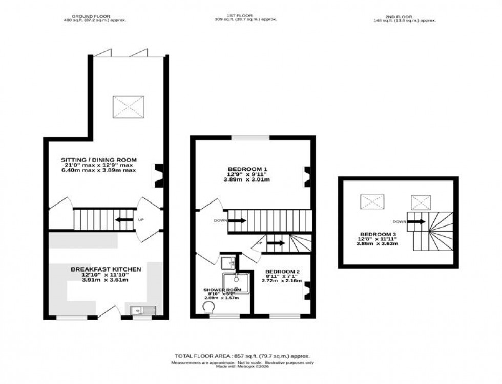 Floorplan for Belle Vue, Chinley, High Peak