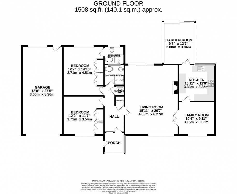 Floorplan for Kenilworth Avenue, Knutsford
