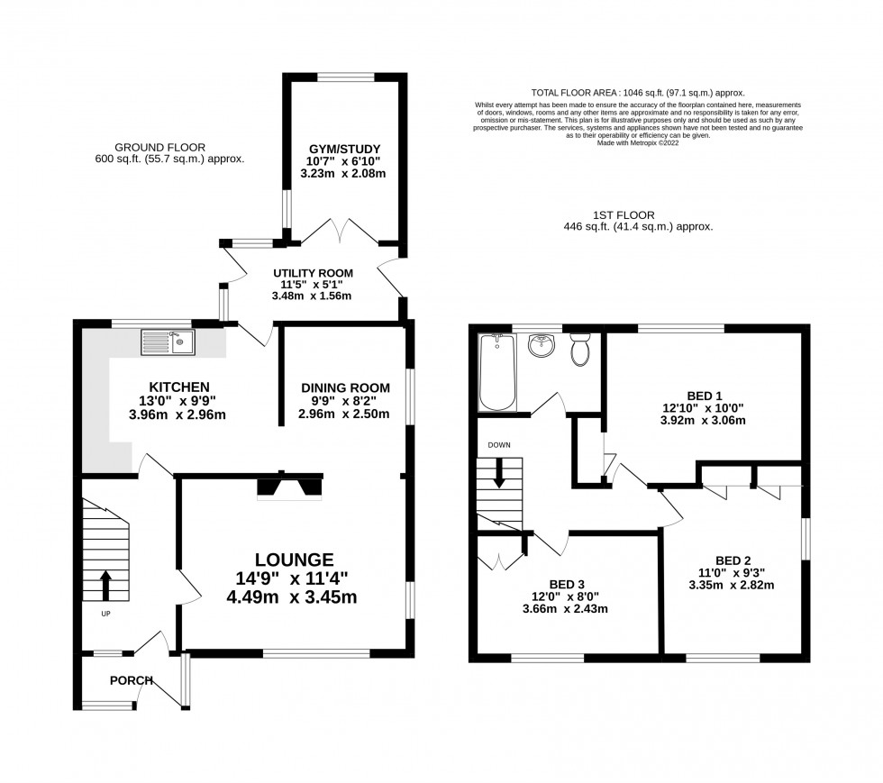 Floorplan for Booths Hill Road, Lymm