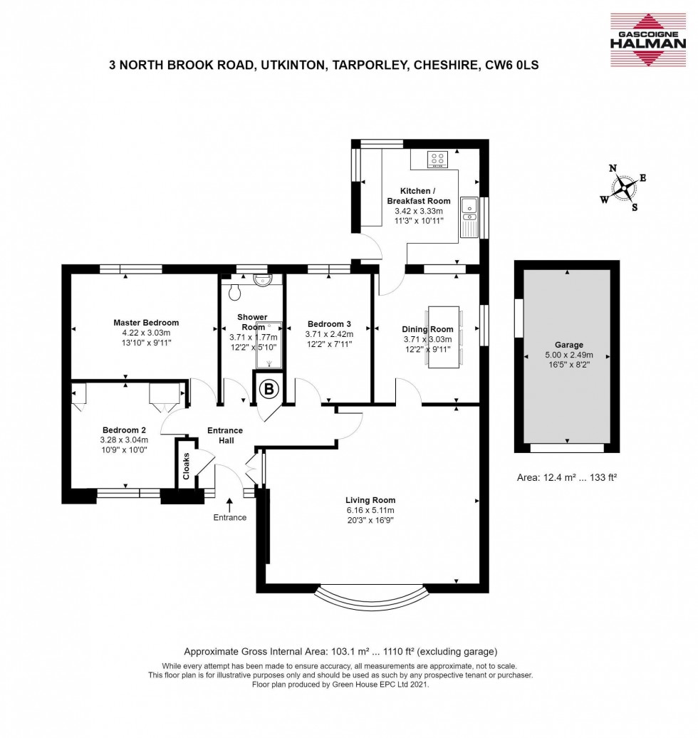 Floorplan for North Brook Road, Utkinton, Tarporley