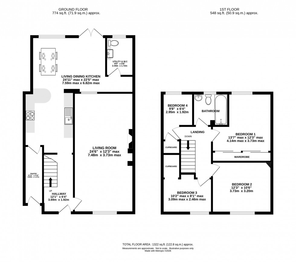 Floorplan for Edenfield Road, Mobberley, WA16