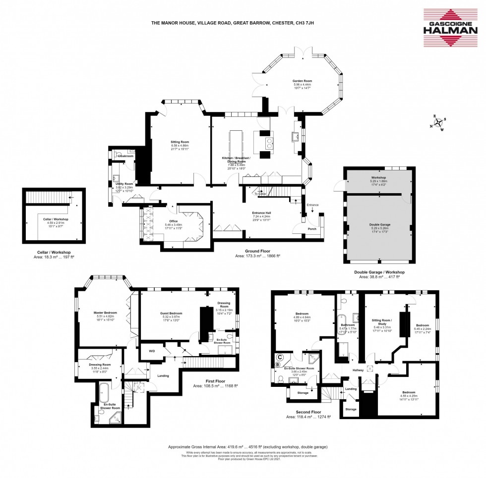 Floorplan for Village Road, Great Barrow, Chester