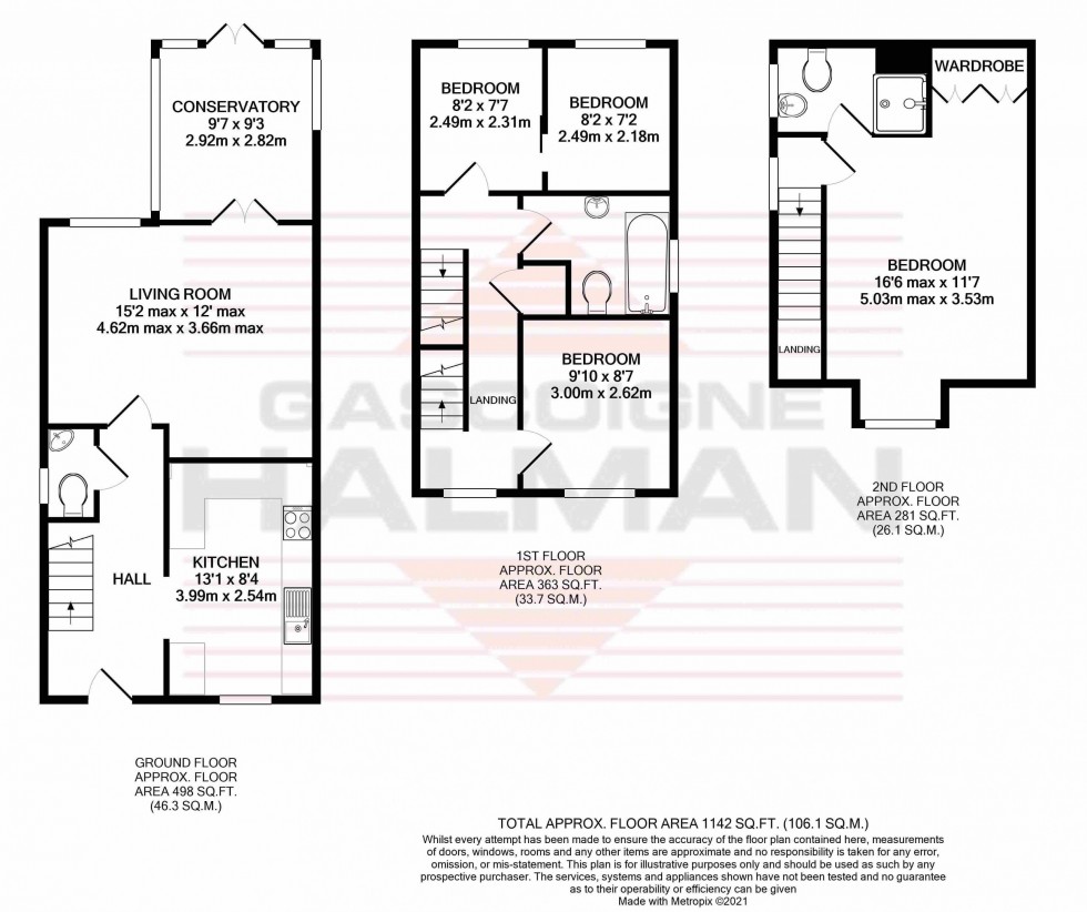 Floorplan for Abbeyfield Close, Shaw Heath