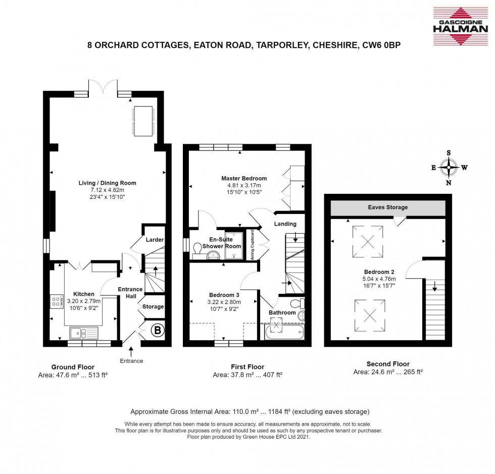 Floorplan for Orchard Cottages, Eaton Road, Tarporley
