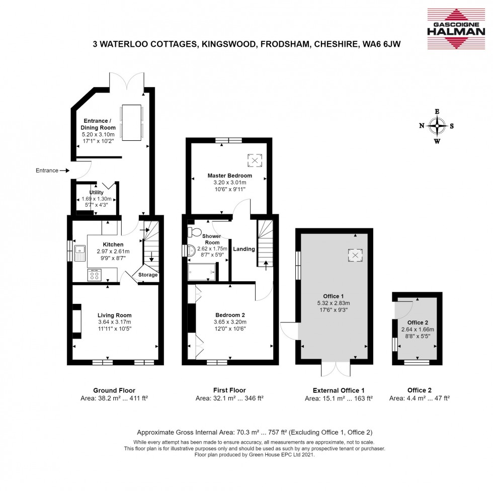 Floorplan for Waterloo Cottages, Kingswood, Frodsham