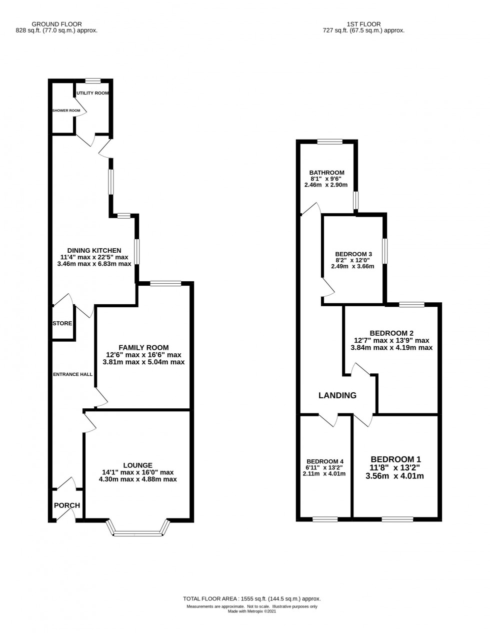 Floorplan for Wilderspool Causeway, Warrington