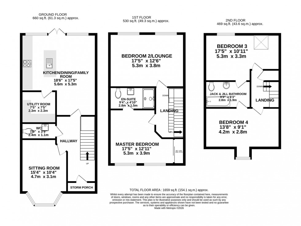 Floorplan for Ashley Road, Hale, WA14