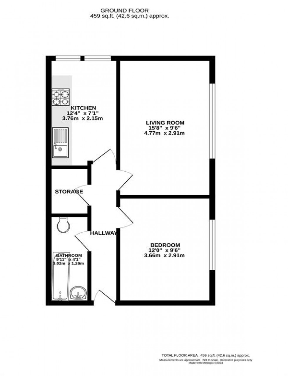 Floorplan for Queens Court, Stockport