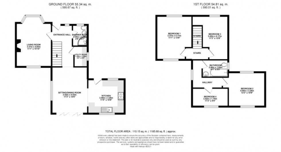 Floorplan for Burton Avenue, Tarporley