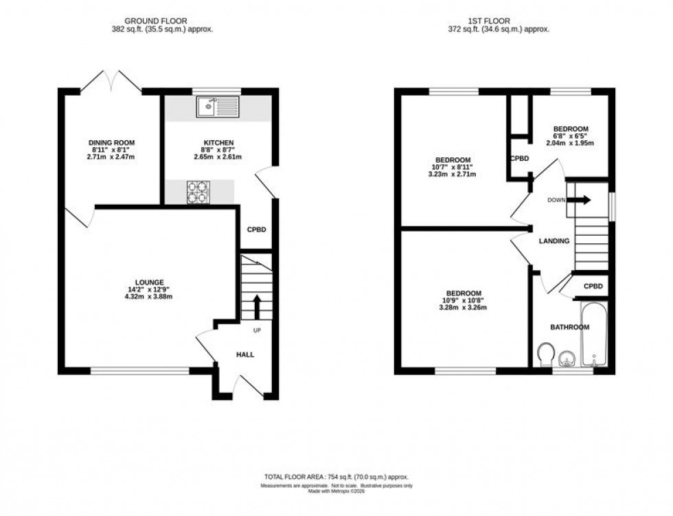 Floorplan for Long Lane, Chapel-En-Le-Frith