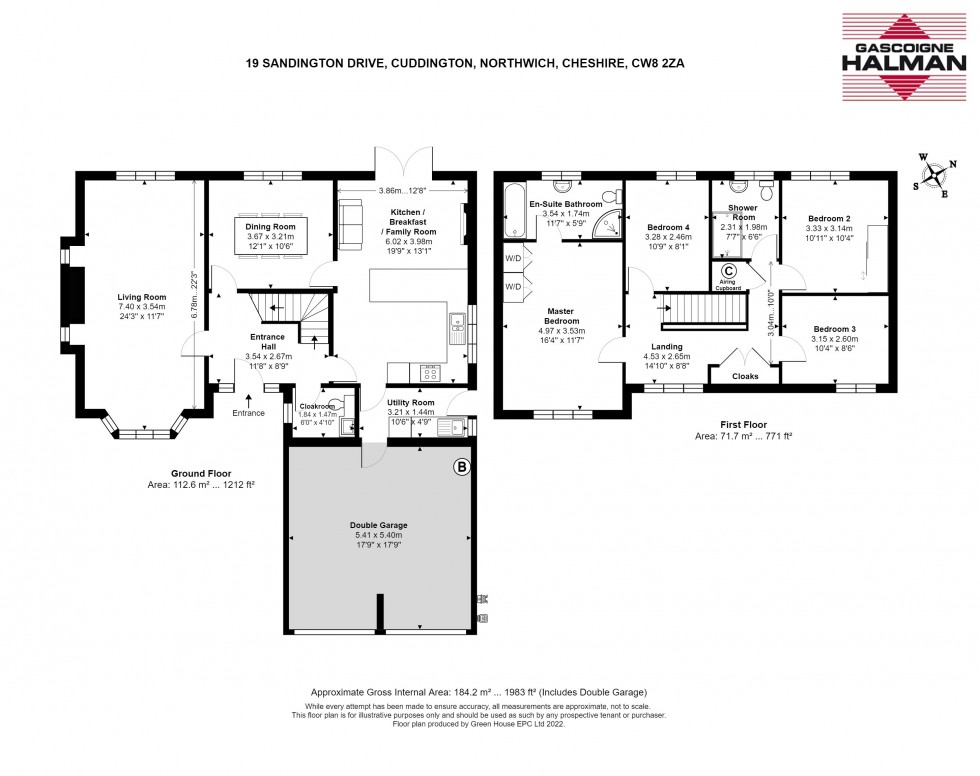 Floorplan for Sandington Drive, Cuddington, Northwich