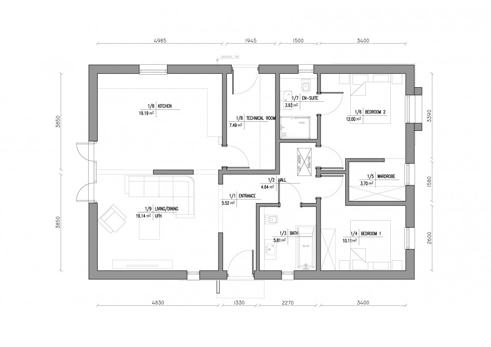 Floorplan for Plot 9 Willowpool, Burford Lane, Lymm