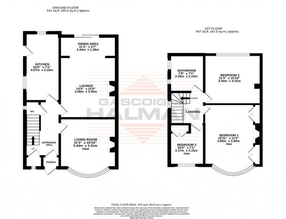 Floorplan for Firs Road, Sale