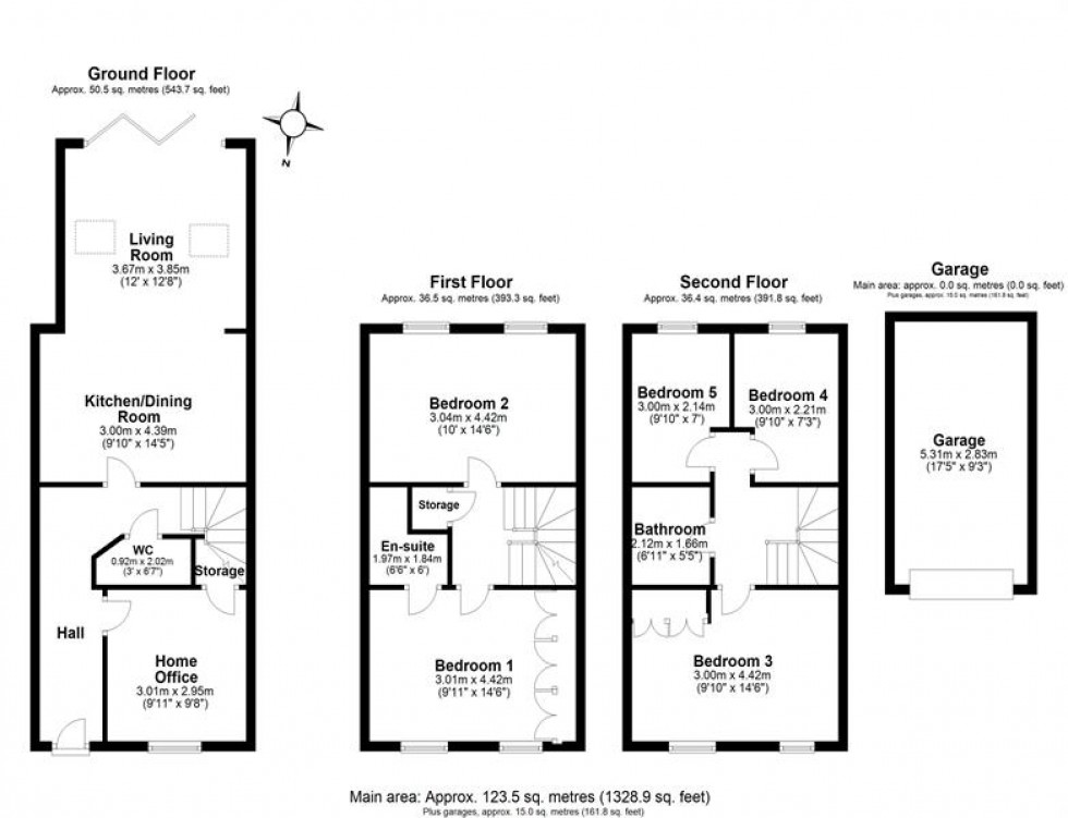 Floorplan for Bridgewater Close, Frodsham