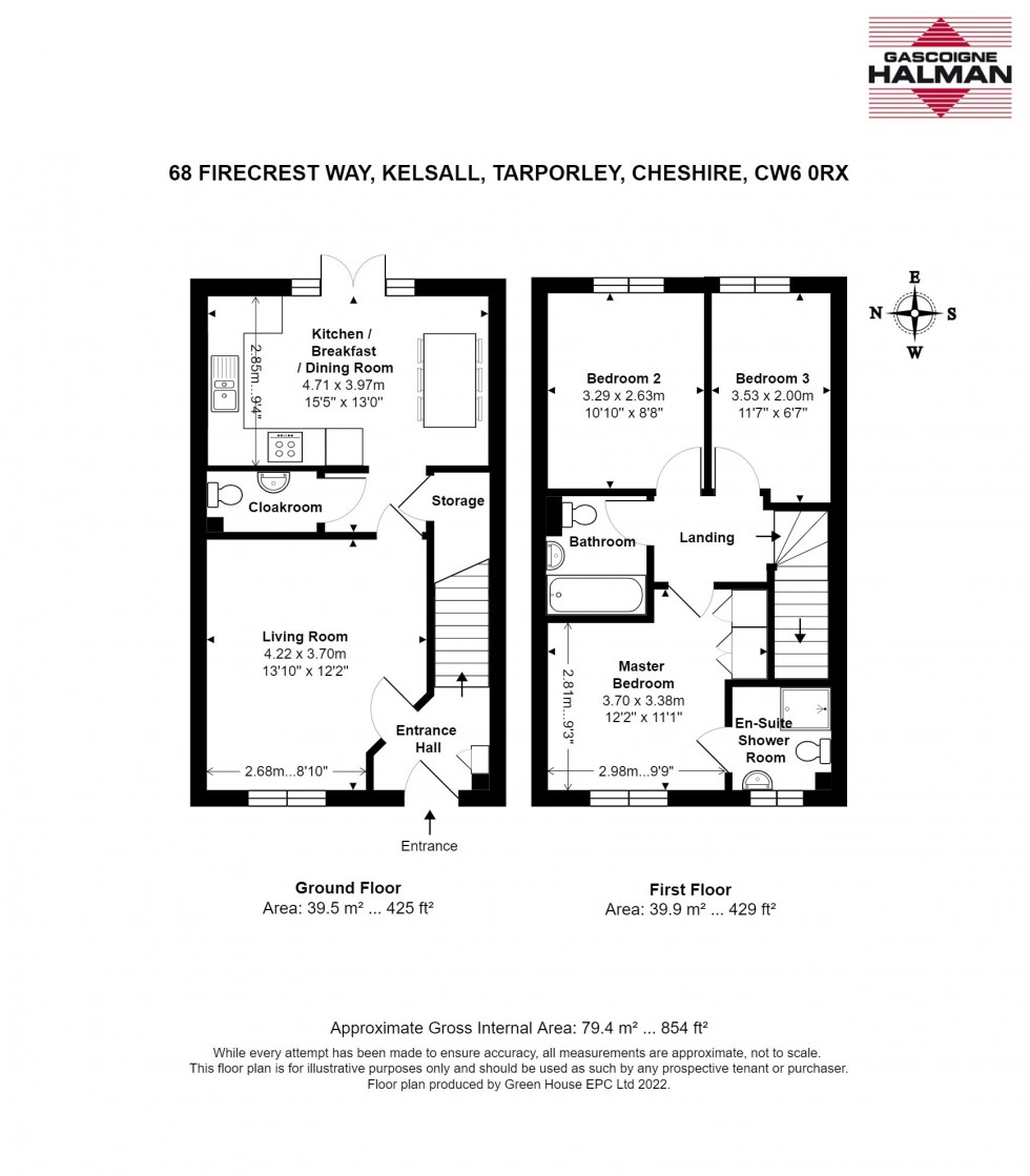 Floorplan for Firecrest Way, Kelsall, Tarporley