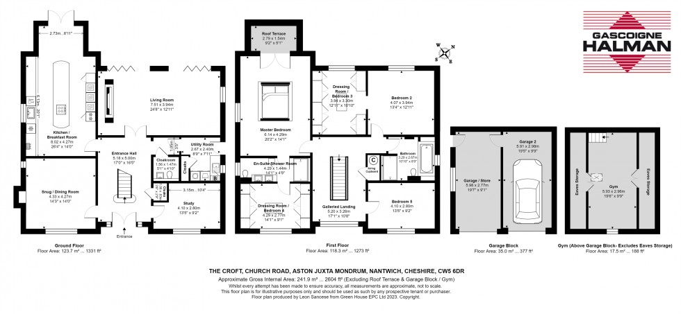 Floorplan for Church Road, Aston Juxta Mondrum, Nantwich