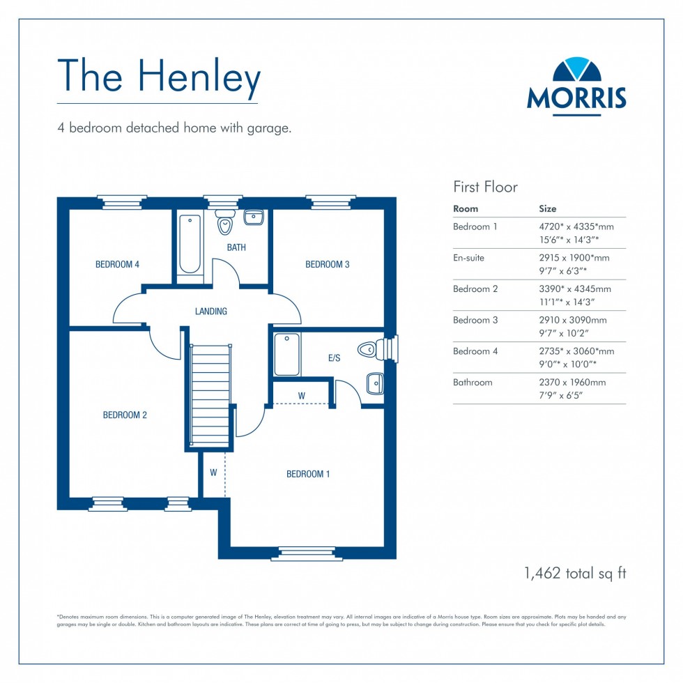 Floorplan for Chester Road, Preston On The Hill, WA4