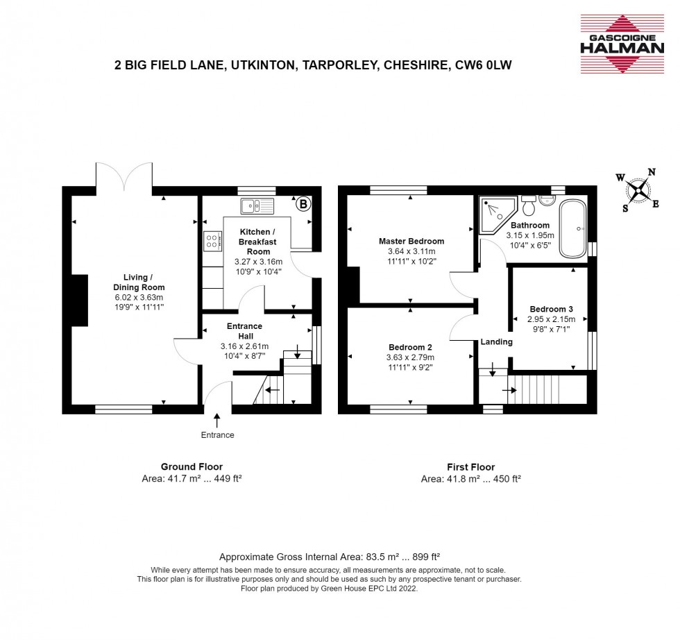 Floorplan for Big Field Lane, Utkinton, Tarporley