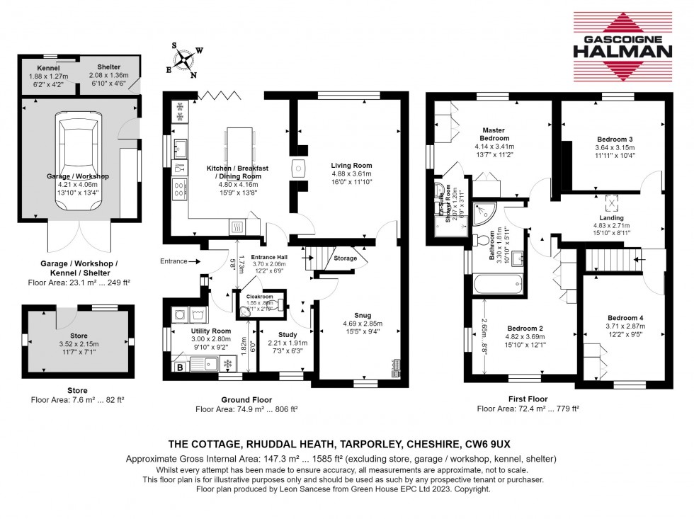 Floorplan for Rhuddal Heath, Tarporley