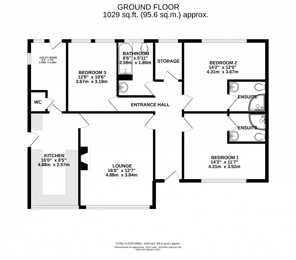 Floorplan for Larch Avenue, Macclesfield