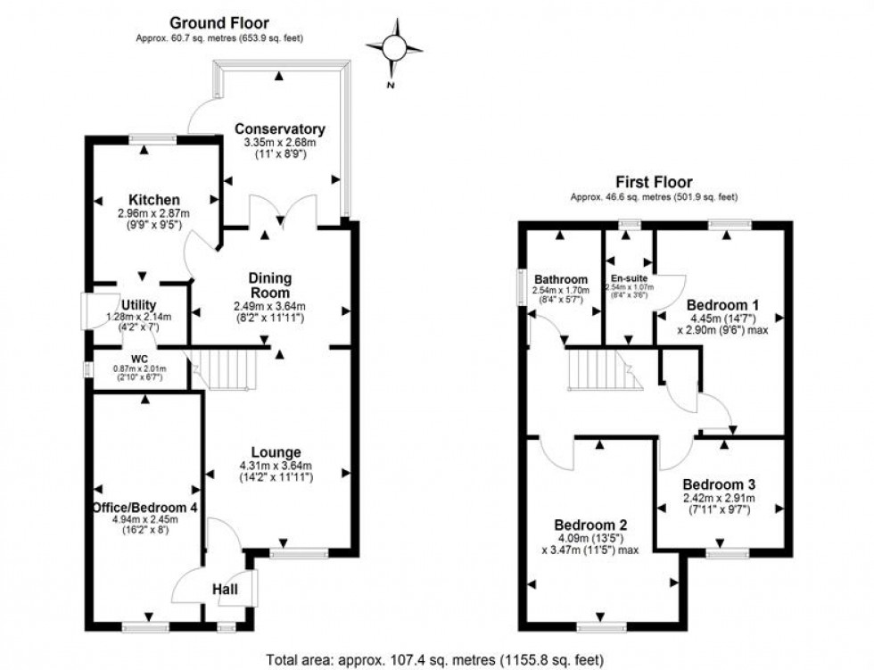 Floorplan for Acacia Close, Elton, Chester