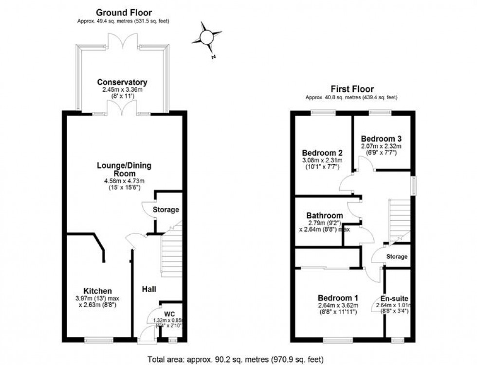 Floorplan for Railway Cottages, Chester Road, Helsby, Frodsham