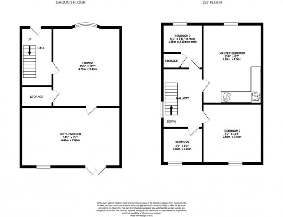 Floorplan for Wharncliffe Close, Hadfield, Glossop