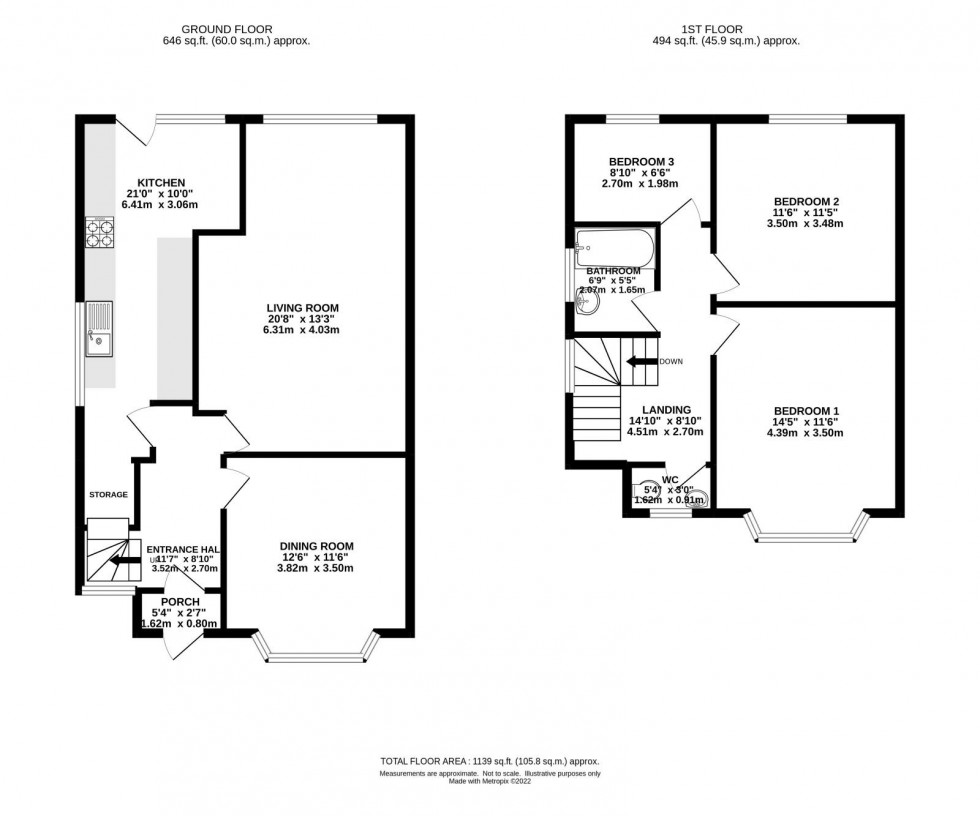 Floorplan for Dene Road, Didsbury
