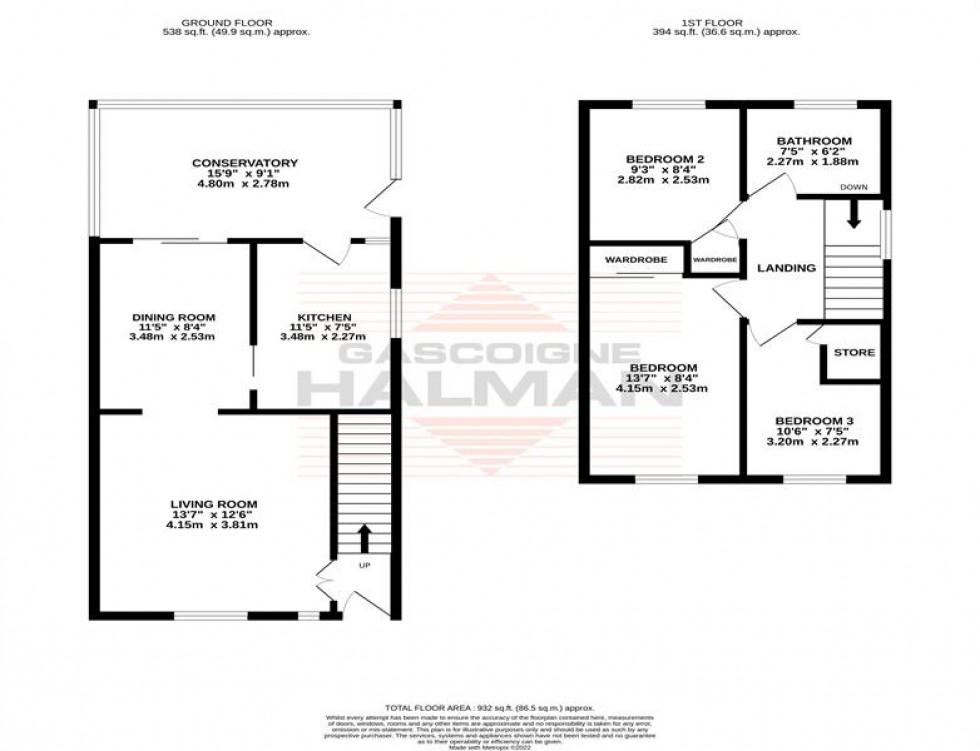 Floorplan for Little Brook Road, Sale