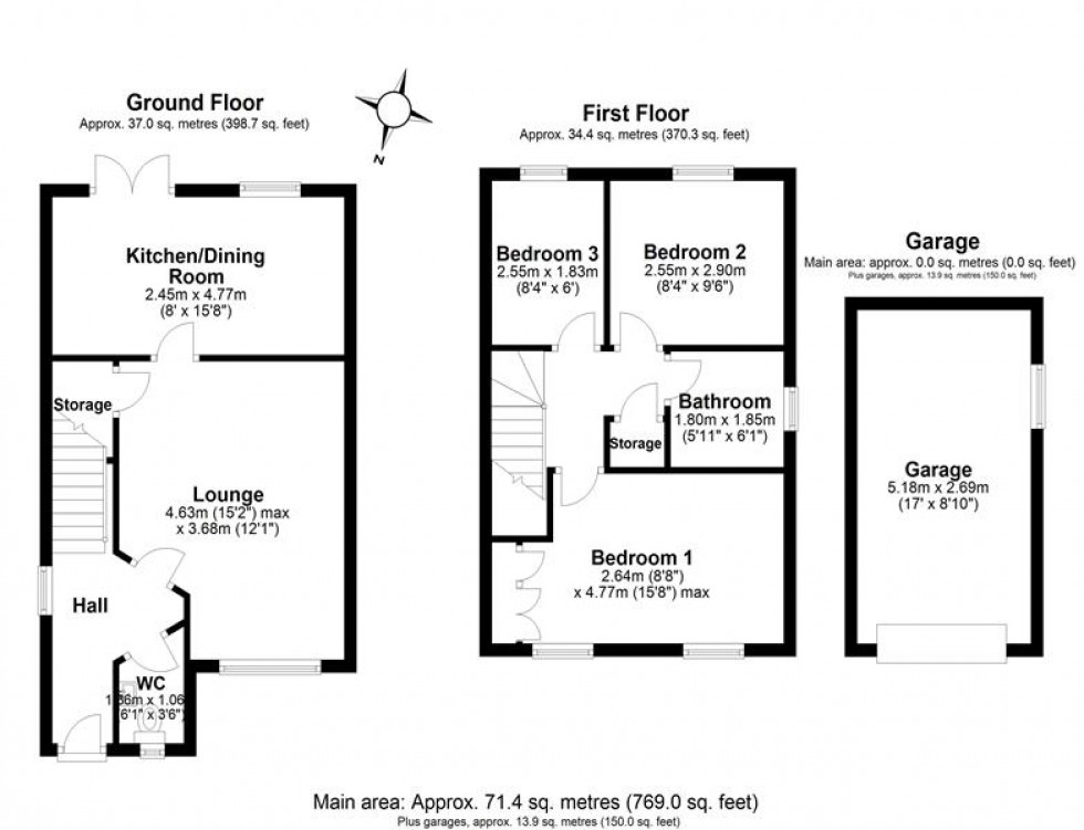 Floorplan for Waterside Drive, Frodsham