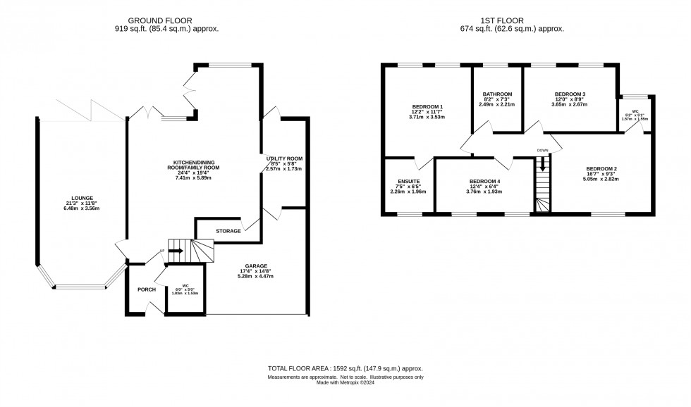 Floorplan for Birch Avenue, Macclesfield
