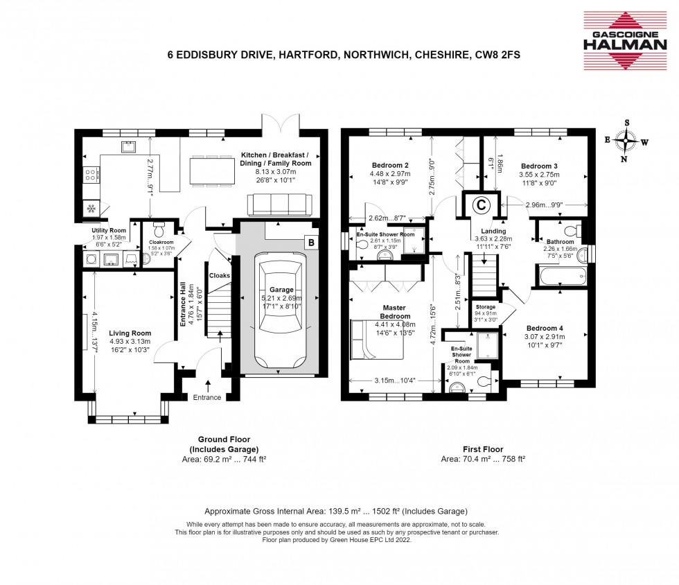 Floorplan for Eddisbury Drive, Hartford, Northwich