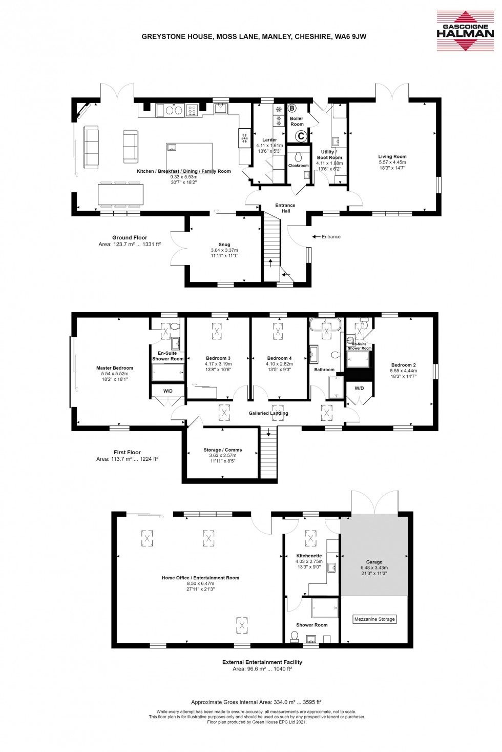 Floorplan for Moss Lane, Manley