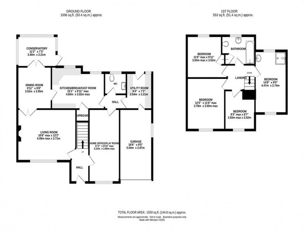 Floorplan for Coniston Drive, Holmes Chapel, Holmes Chapel