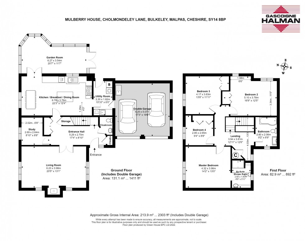 Floorplan for Cholmondeley Lane, Bulkeley, Malpas