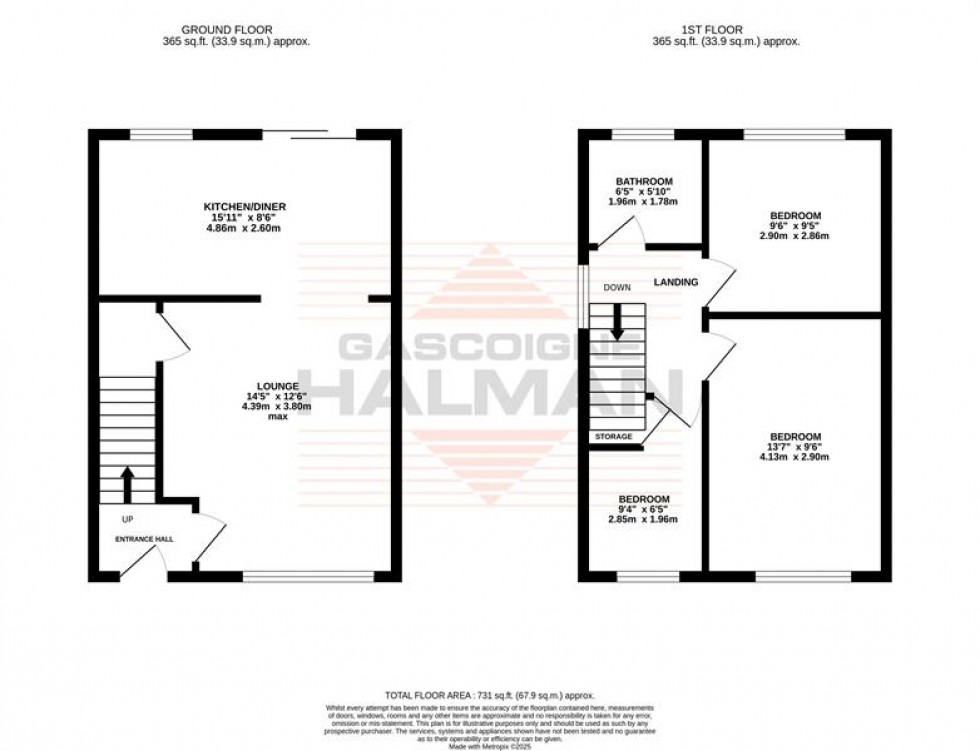 Floorplan for Warslow Drive, Sale