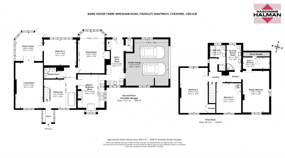 Floorplan for Wrexham Road, Faddiley, Nantwich